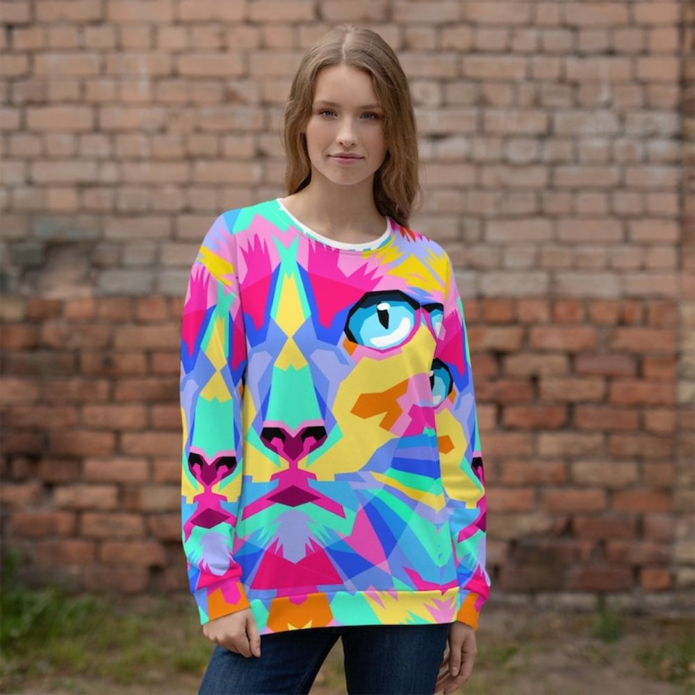 MUDPUPs Rainbow Cat Sweater Cute and Cozy Kitten Sweater